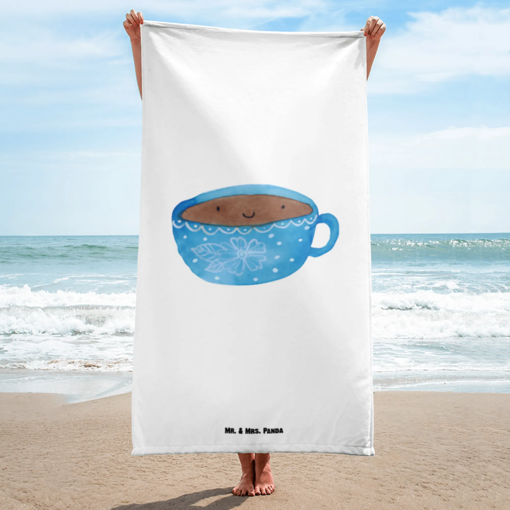 XL Badehandtuch Kaffee Tasse Handtuch, Badetuch, Duschtuch, Strandtuch, Saunatuch, Tiermotive, Gute Laune, lustige Sprüche, Tiere, Kaffee, Tasse, Liebe, Geschmack, Genuss, Glücklich