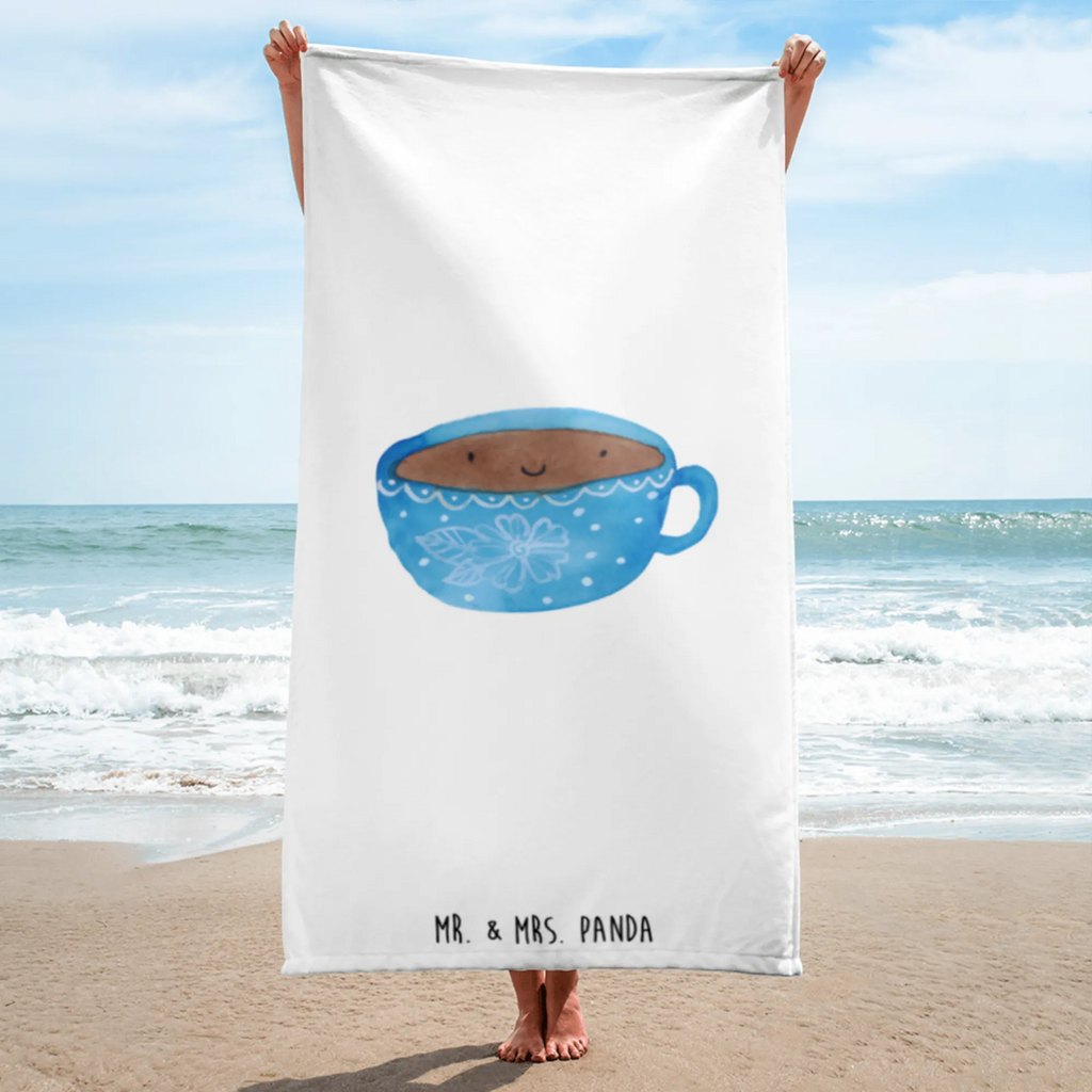 XL Badehandtuch Kaffee Tasse Handtuch, Badetuch, Duschtuch, Strandtuch, Saunatuch, Tiermotive, Gute Laune, lustige Sprüche, Tiere, Kaffee, Tasse, Liebe, Geschmack, Genuss, Glücklich