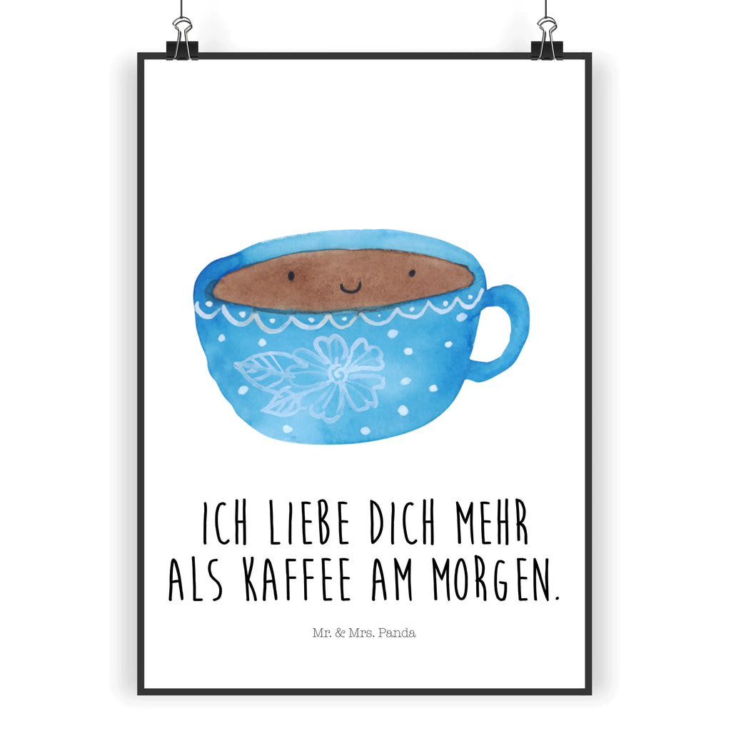 Poster Kaffee Tasse Poster, Wandposter, Bild, Wanddeko, Küchenposter, Kinderposter, Wanddeko Bild, Raumdekoration, Wanddekoration, Handgemaltes Poster, Mr. & Mrs. Panda Poster, Designposter, Kunstdruck, Posterdruck, Tiermotive, Gute Laune, lustige Sprüche, Tiere, Kaffee, Tasse, Liebe, Geschmack, Genuss, Glücklich