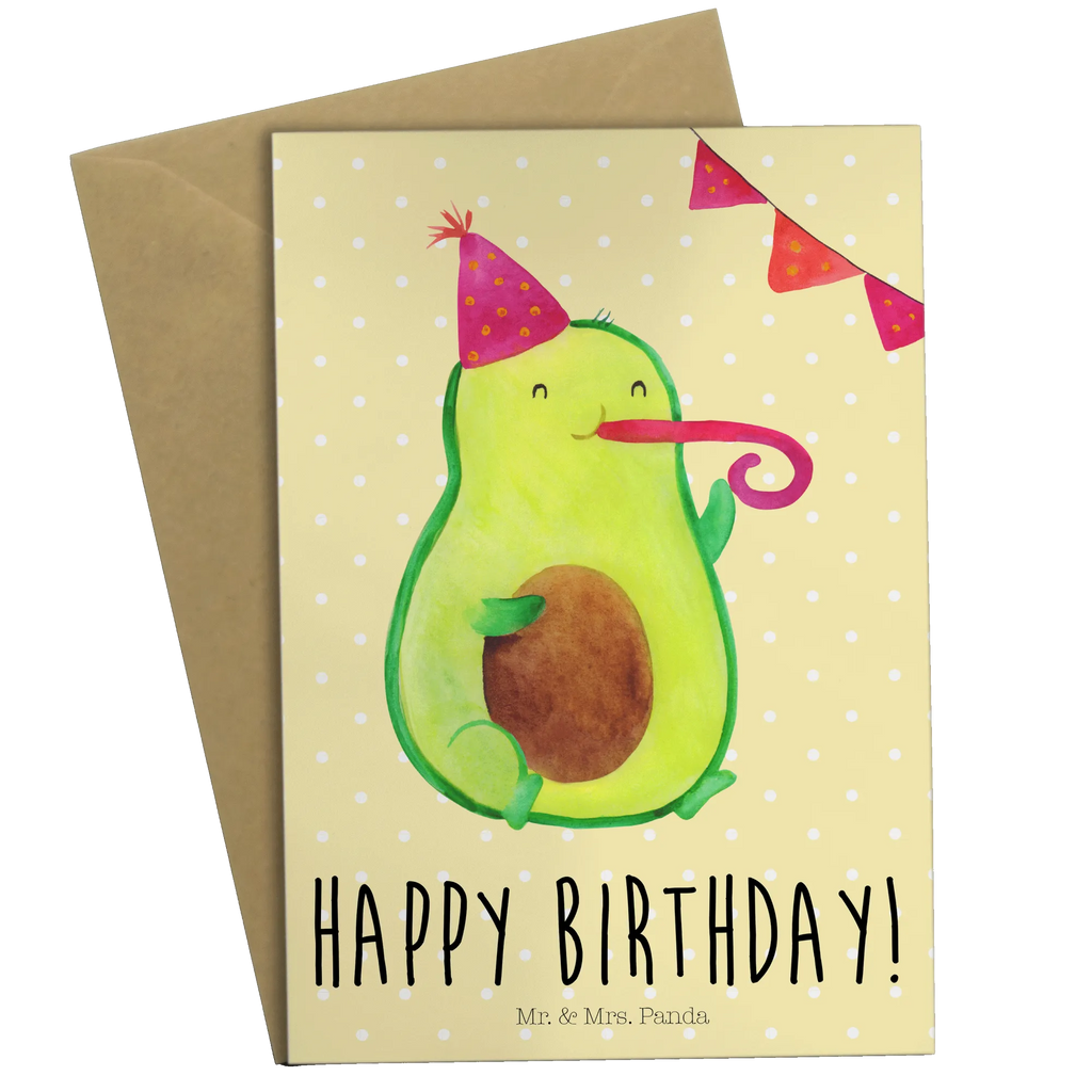 Grußkarte Avocado Birthday Grußkarte, Klappkarte, Einladungskarte, Glückwunschkarte, Hochzeitskarte, Geburtstagskarte, Karte, Ansichtskarten, Avocado, Veggie, Vegan, Gesund