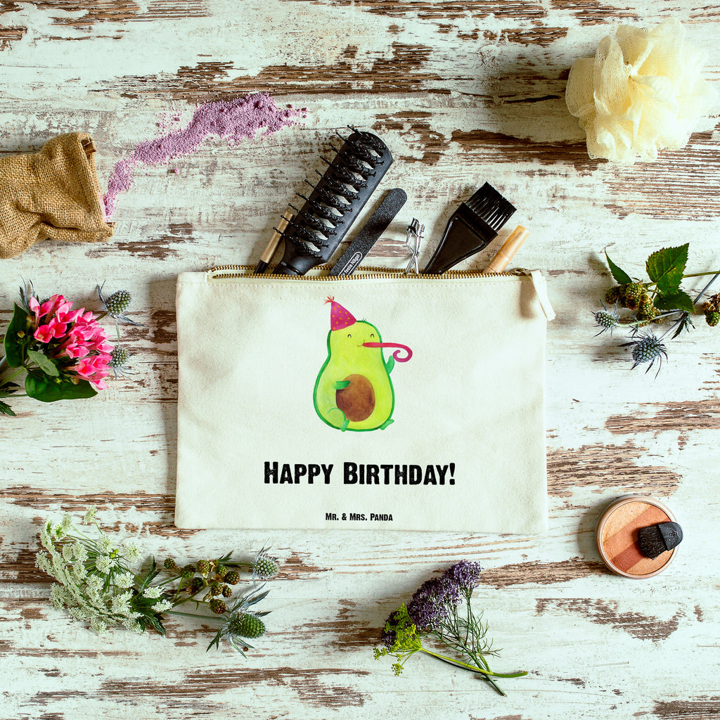 Schminktasche Avocado Birthday Schminktasche, Kosmetiktasche, Kosmetikbeutel, Stiftemäppchen, Etui, Federmappe, Makeup, XXL, Schminketui, Kosmetiketui, Schlamperetui, Avocado, Veggie, Vegan, Gesund