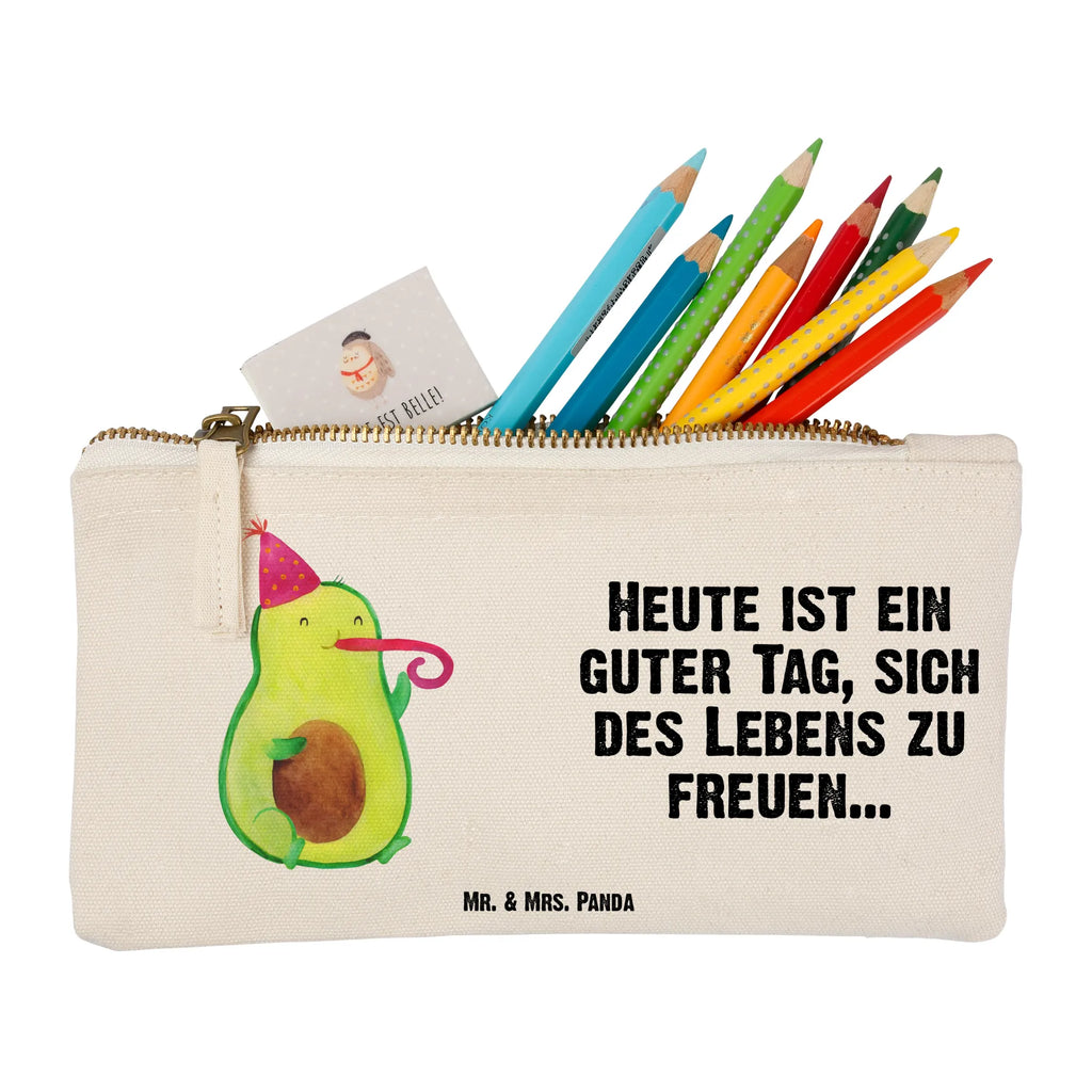 Schminktasche Avocado Partyhupe Schminktasche, Kosmetiktasche, Kosmetikbeutel, Stiftemäppchen, Etui, Federmappe, Makeup, XXL, Schminketui, Kosmetiketui, Schlamperetui, Avocado, Veggie, Vegan, Gesund, Party, Feierlichkeit, Feier, Fete, Geburtstag, Gute Laune, Tröte