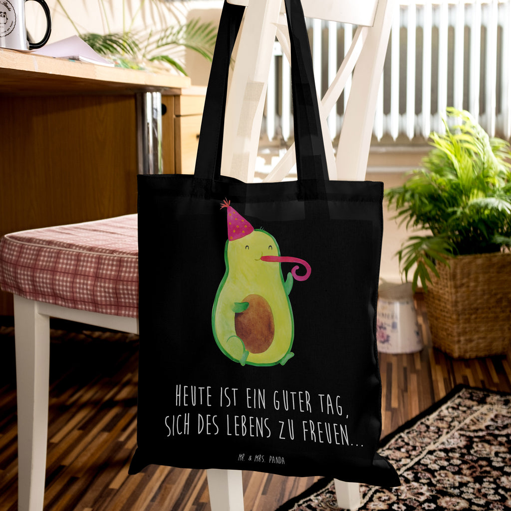 Tragetasche Avocado Partyhupe Beuteltasche, Beutel, Einkaufstasche, Jutebeutel, Stoffbeutel, Tasche, Shopper, Umhängetasche, Strandtasche, Schultertasche, Stofftasche, Tragetasche, Badetasche, Jutetasche, Einkaufstüte, Laptoptasche, Avocado, Veggie, Vegan, Gesund, Party, Feierlichkeit, Feier, Fete, Geburtstag, Gute Laune, Tröte