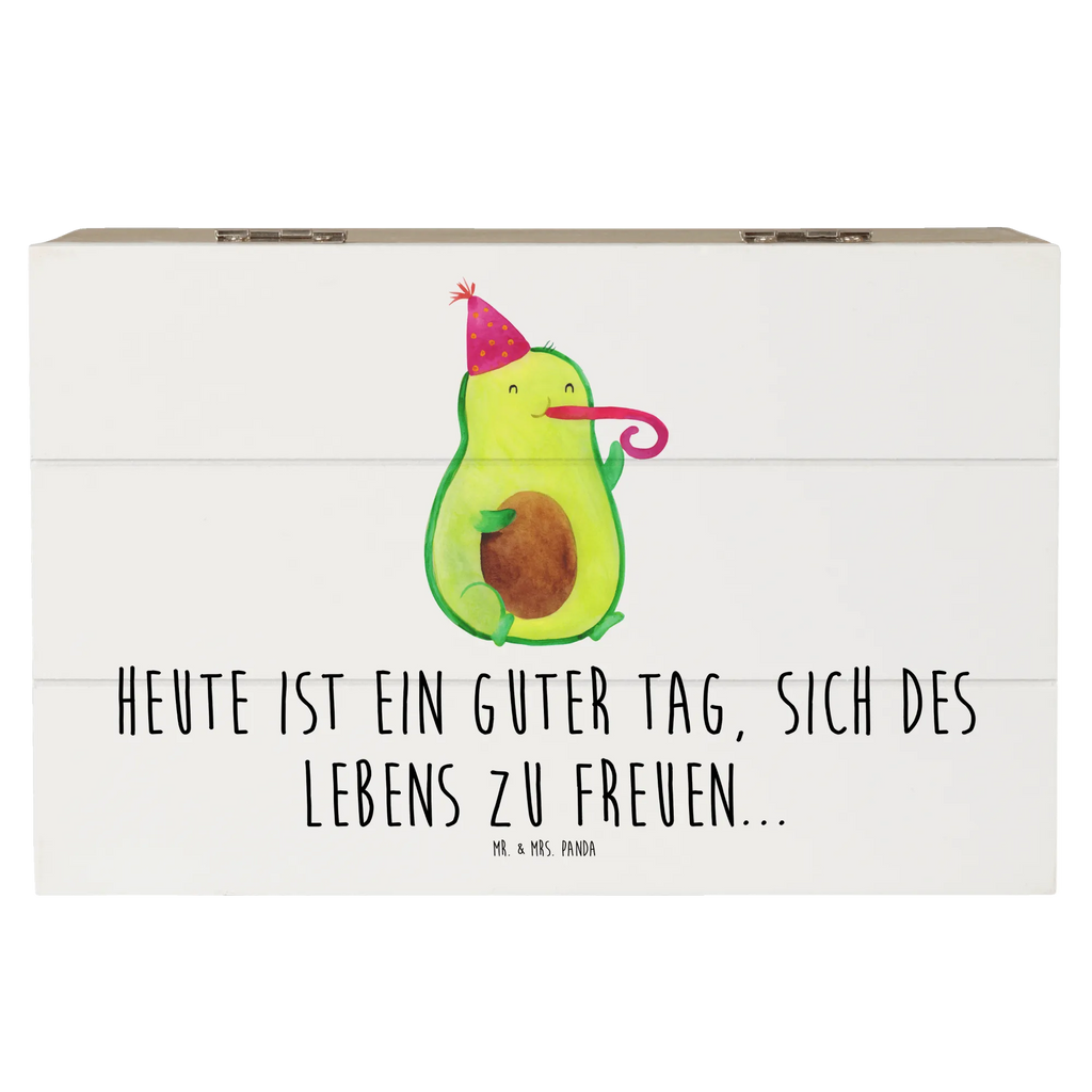 Holzkiste Avocado Partyhupe Holzkiste, Kiste, Schatzkiste, Truhe, Schatulle, XXL, Erinnerungsbox, Erinnerungskiste, Dekokiste, Aufbewahrungsbox, Geschenkbox, Geschenkdose, Avocado, Veggie, Vegan, Gesund, Party, Feierlichkeit, Feier, Fete, Geburtstag, Gute Laune, Tröte