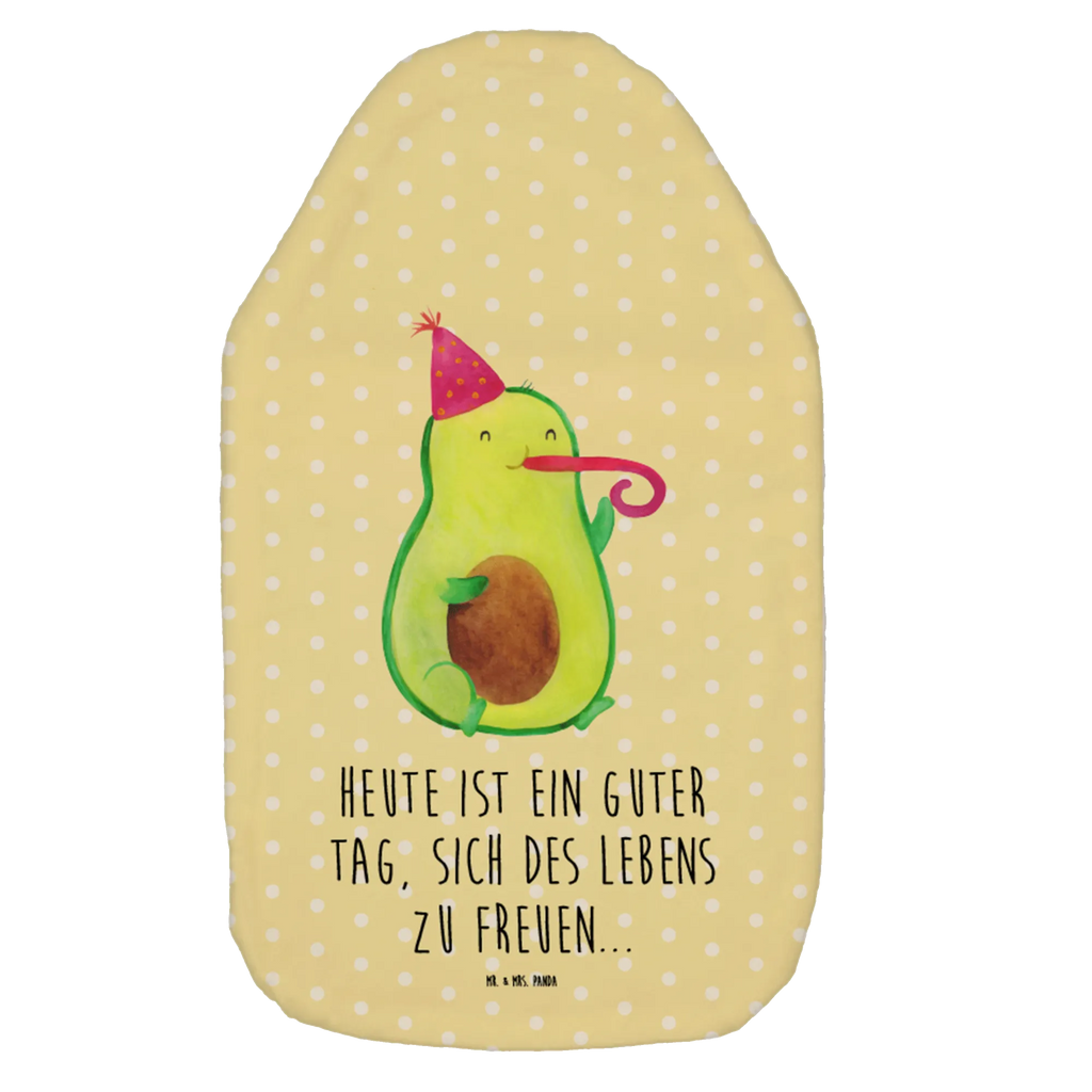 Wärmflasche Avocado Feier Wärmekissen, Kinderwärmflasche, Körnerkissen, Wärmflaschenbezug, Wärmflasche mit Bezug, Wärmflasche, Bettflasche, Kleine Wärmflasche, Avocado, Veggie, Vegan, Gesund, Party, Feierlichkeit, Feier, Fete, Geburtstag, Gute Laune, Tröte