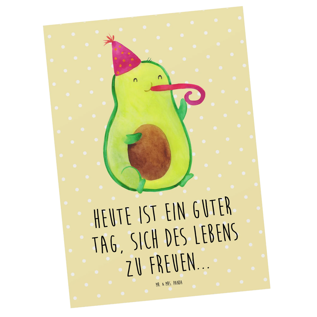 Postkarte Avocado Partyhupe Postkarte, Karte, Geschenkkarte, Grußkarte, Einladung, Ansichtskarte, Geburtstagskarte, Einladungskarte, Dankeskarte, Ansichtskarten, Einladung Geburtstag, Einladungskarten Geburtstag, Avocado, Veggie, Vegan, Gesund, Party, Feierlichkeit, Feier, Fete, Geburtstag, Gute Laune, Tröte