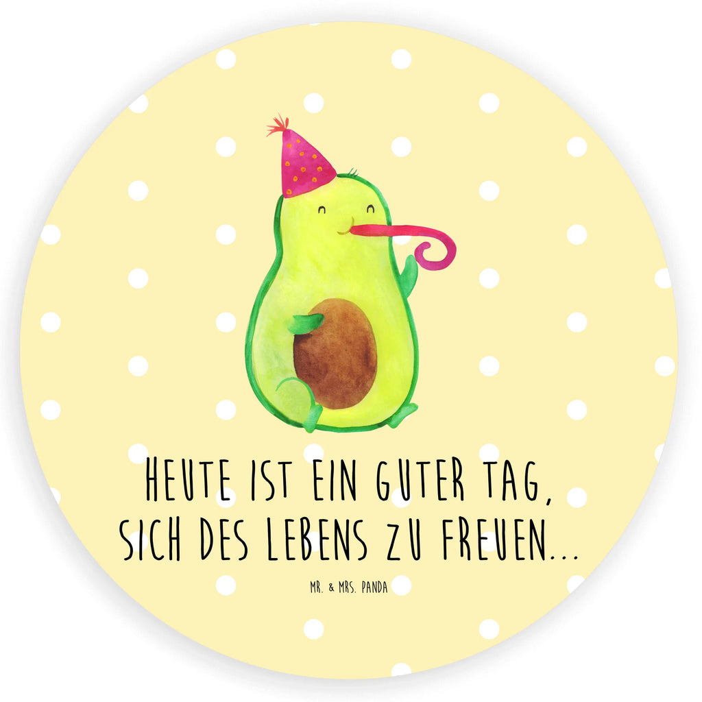 Rund Aufkleber Avocado Partyhupe Sticker, Aufkleber, Etikett, Kinder, rund, Avocado, Veggie, Vegan, Gesund, Party, Feierlichkeit, Feier, Fete, Geburtstag, Gute Laune, Tröte