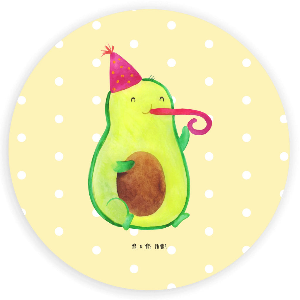 Rund Aufkleber Avocado Partyhupe Sticker, Aufkleber, Etikett, Kinder, rund, Avocado, Veggie, Vegan, Gesund, Party, Feierlichkeit, Feier, Fete, Geburtstag, Gute Laune, Tröte