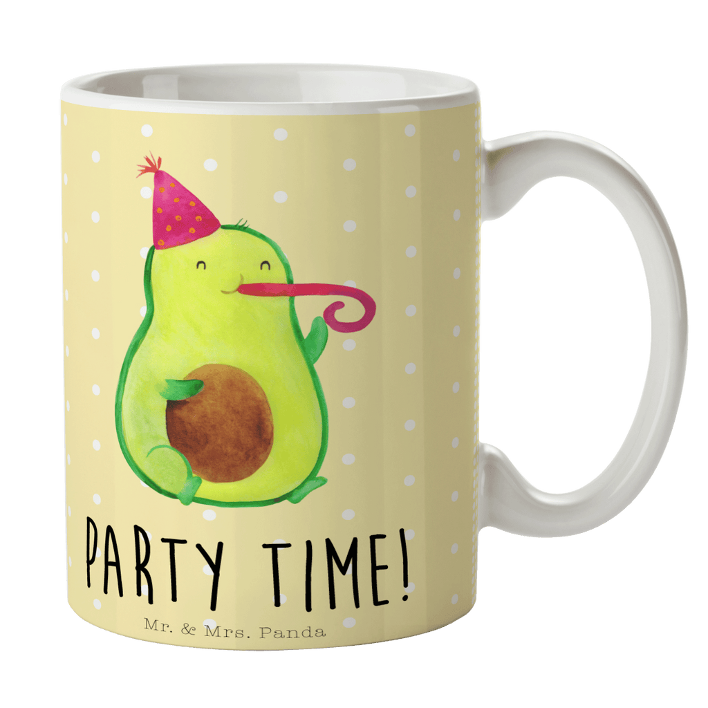 Tasse Avocado Party Time Tasse, Kaffeetasse, Teetasse, Becher, Kaffeebecher, Teebecher, Keramiktasse, Porzellantasse, Büro Tasse, Geschenk Tasse, Tasse Sprüche, Tasse Motive, Kaffeetassen, Tasse bedrucken, Designer Tasse, Cappuccino Tassen, Schöne Teetassen, Avocado, Veggie, Vegan, Gesund