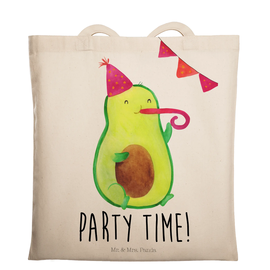 Tragetasche Avocado Party Time Beuteltasche, Beutel, Einkaufstasche, Jutebeutel, Stoffbeutel, Tasche, Shopper, Umhängetasche, Strandtasche, Schultertasche, Stofftasche, Tragetasche, Badetasche, Jutetasche, Einkaufstüte, Laptoptasche, Avocado, Veggie, Vegan, Gesund