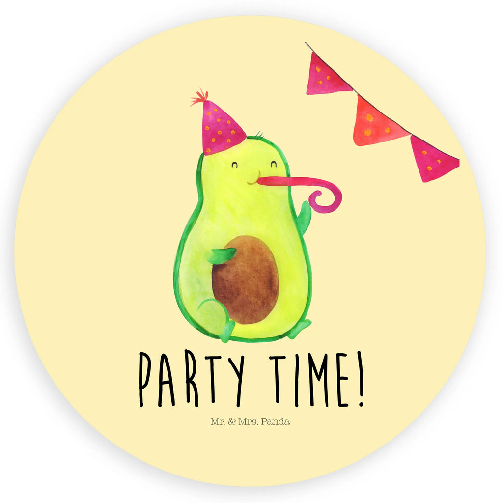 Rund Aufkleber Avocado Party Time Sticker, Aufkleber, Etikett, Avocado, Veggie, Vegan, Gesund