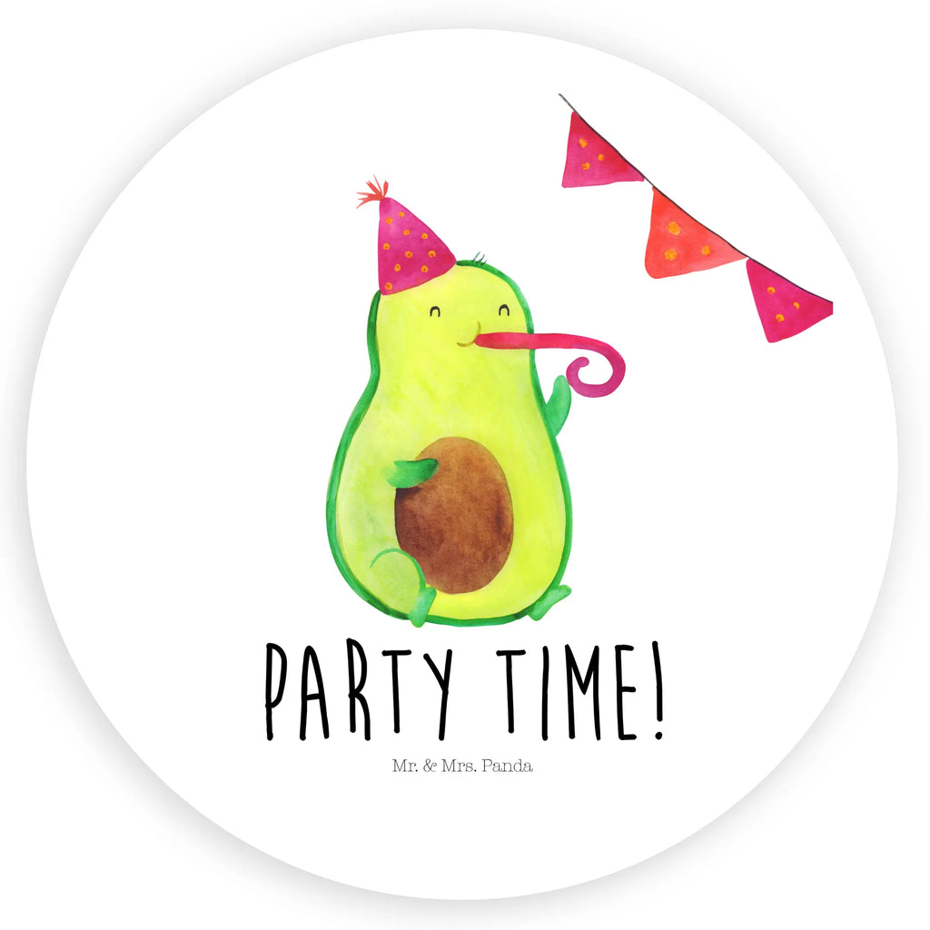 Rund Aufkleber Avocado Party Time Sticker, Aufkleber, Etikett, Avocado, Veggie, Vegan, Gesund