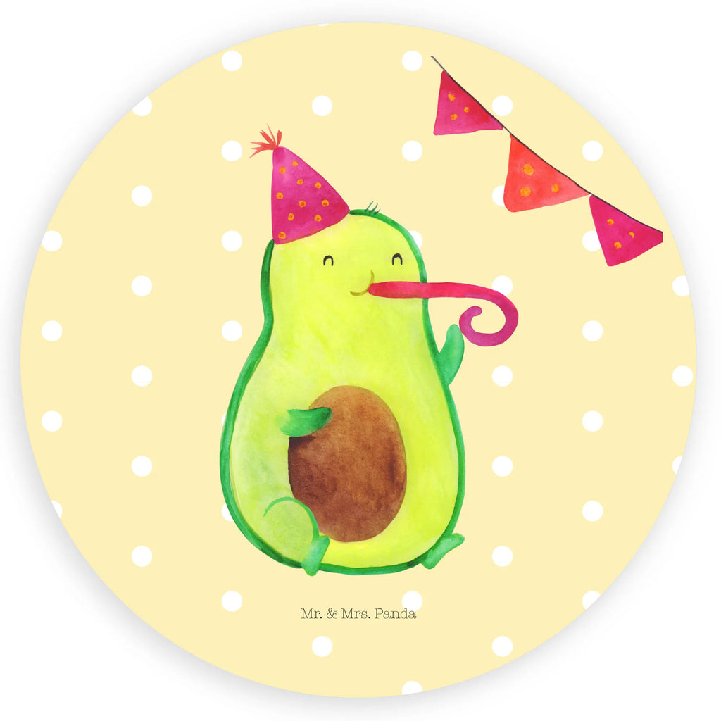 Rund Aufkleber Avocado Party Time Sticker, Aufkleber, Etikett, Avocado, Veggie, Vegan, Gesund