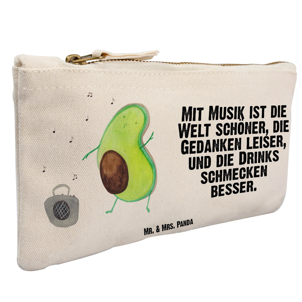 Schminktasche Avocado tanzt Schminktasche, Kosmetiktasche, Kosmetikbeutel, Stiftemäppchen, Etui, Federmappe, Makeup, XXL, Schminketui, Kosmetiketui, Schlamperetui, Avocado, Veggie, Vegan, Gesund