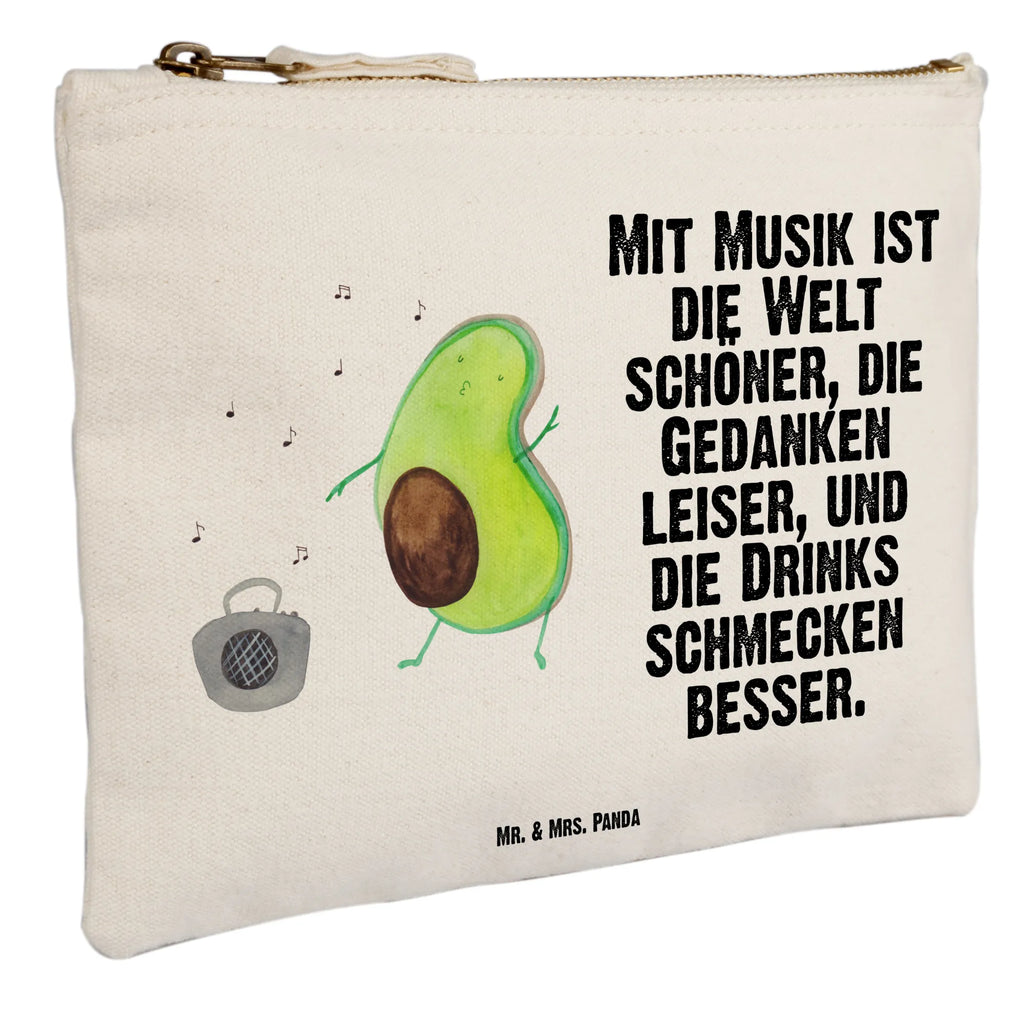 Schminktasche Avocado tanzt Schminktasche, Kosmetiktasche, Kosmetikbeutel, Stiftemäppchen, Etui, Federmappe, Makeup, XXL, Schminketui, Kosmetiketui, Schlamperetui, Avocado, Veggie, Vegan, Gesund