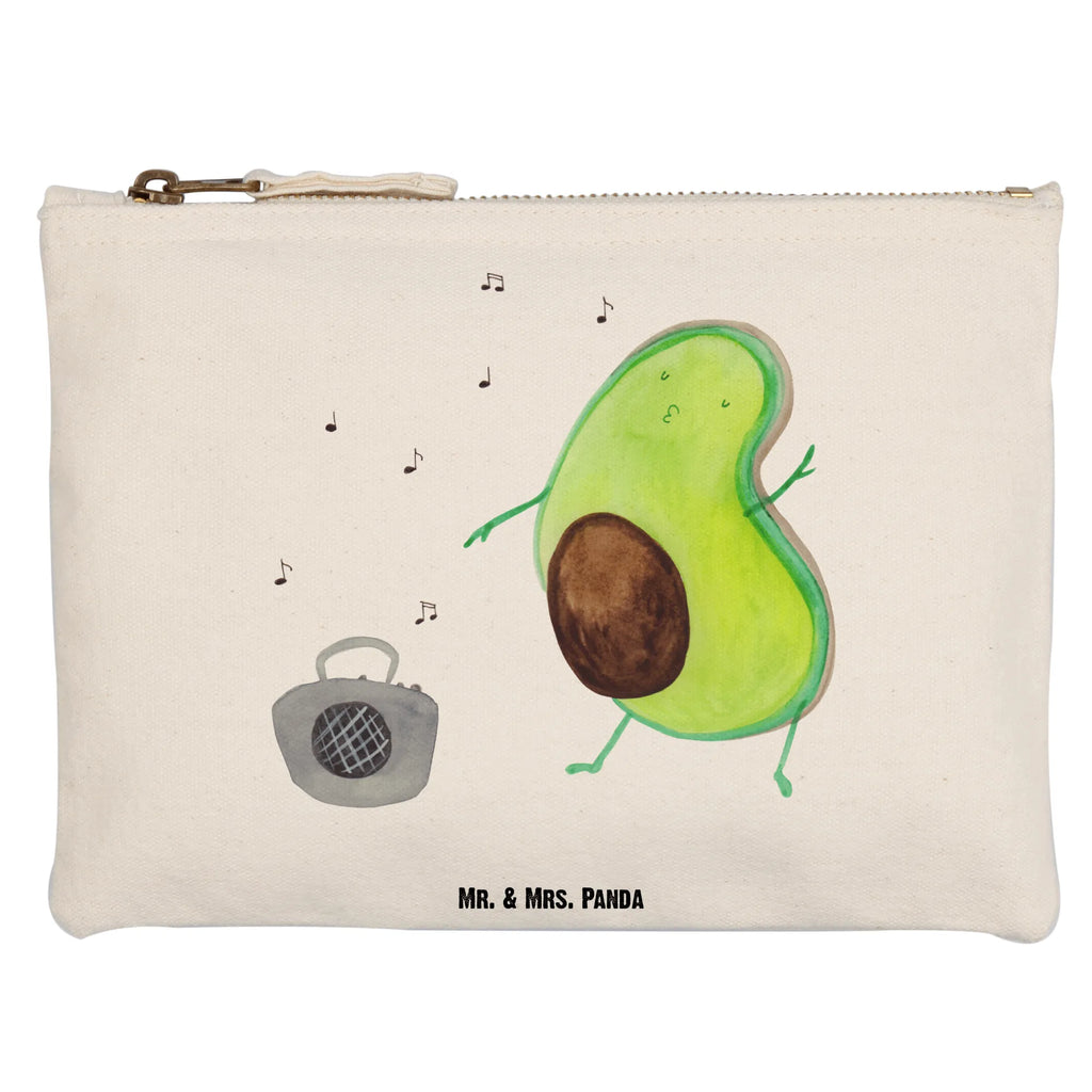 Schminktasche Avocado tanzt Schminktasche, Kosmetiktasche, Kosmetikbeutel, Stiftemäppchen, Etui, Federmappe, Makeup, XXL, Schminketui, Kosmetiketui, Schlamperetui, Avocado, Veggie, Vegan, Gesund