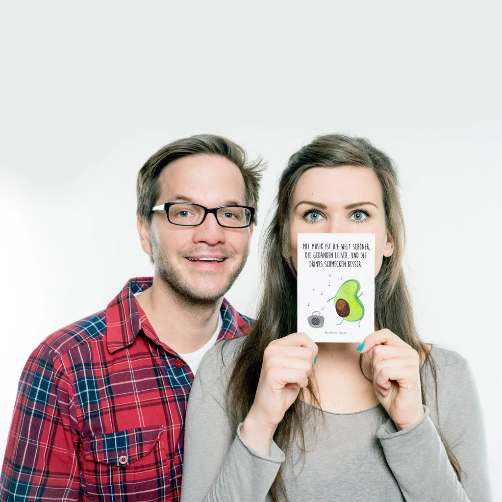 Postkarte Avocado tanzt Postkarte, Karte, Geschenkkarte, Grußkarte, Einladung, Ansichtskarte, Geburtstagskarte, Einladungskarte, Dankeskarte, Ansichtskarten, Einladung Geburtstag, Einladungskarten Geburtstag, Avocado, Veggie, Vegan, Gesund