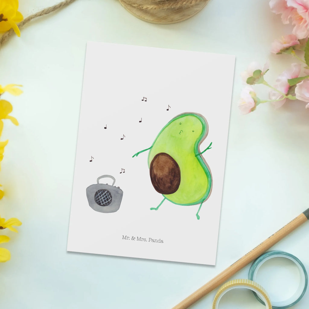 Postkarte Avocado tanzt Postkarte, Karte, Geschenkkarte, Grußkarte, Einladung, Ansichtskarte, Geburtstagskarte, Einladungskarte, Dankeskarte, Ansichtskarten, Einladung Geburtstag, Einladungskarten Geburtstag, Avocado, Veggie, Vegan, Gesund