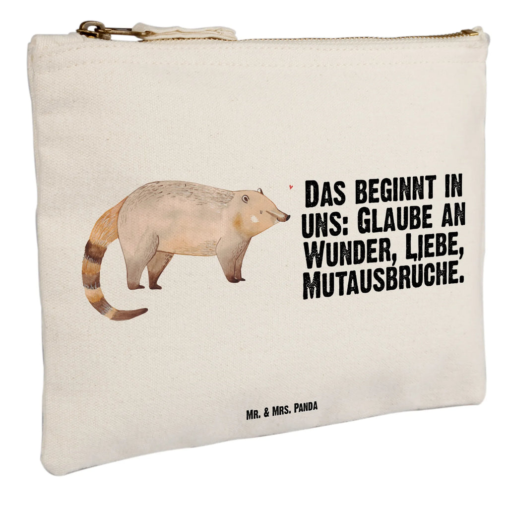 Schminktasche Nasenbaer Schminktasche, Kosmetiktasche, Kosmetikbeutel, Stiftemäppchen, Etui, Federmappe, Makeup, XXL, Schminketui, Kosmetiketui, Schlamperetui, Tiermotive, Gute Laune, lustige Sprüche, Tiere, Nasenbär, Nasenbären, Rüsselbär, Bär