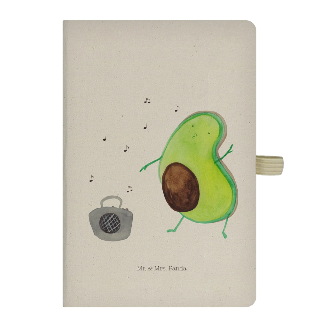 Baumwoll Notizbuch Avocado tanzt Notizen, Eintragebuch, Tagebuch, Notizblock, Adressbuch, Journal, Kladde, Skizzenbuch, Notizheft, Schreibbuch, Schreibheft, Avocado, Veggie, Vegan, Gesund