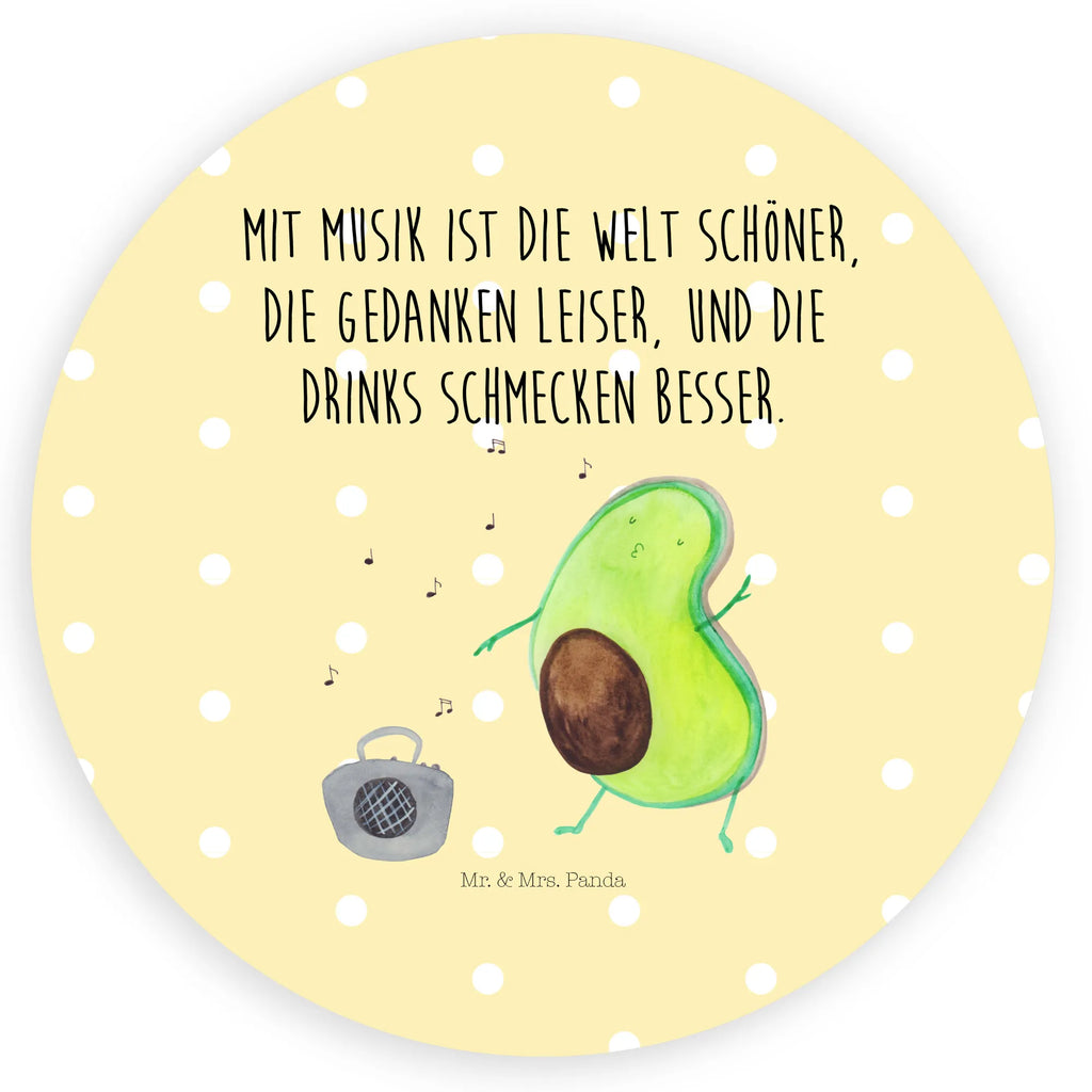 Rund Aufkleber Avocado tanzt Sticker, Aufkleber, Etikett, Kinder, rund, Avocado, Veggie, Vegan, Gesund