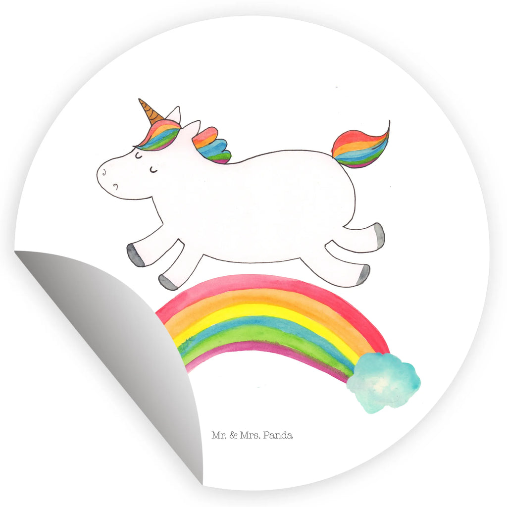 Rund Aufkleber Einhorn Regenbogen Sticker, Aufkleber, Etikett, Einhorn, Einhörner, Einhorn Deko, Pegasus, Unicorn, Regenbogen, Glitzer, Einhornpower, Erwachsenwerden, Einhornautobahn