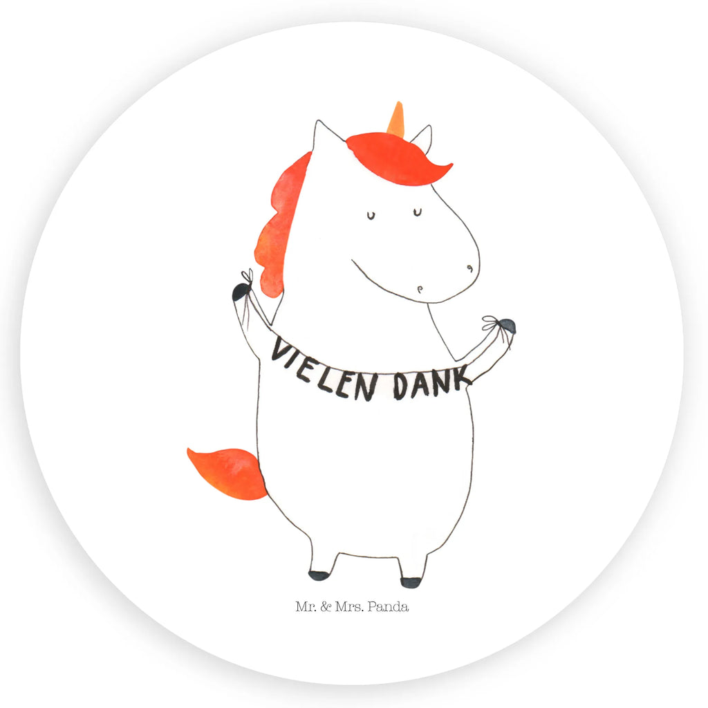 Rund Aufkleber Einhorn Vielen Dank Sticker, Aufkleber, Etikett, Einhorn, Einhörner, Einhorn Deko, Pegasus, Unicorn, Danke, vielen Dank, Dankeschön, Danksagung