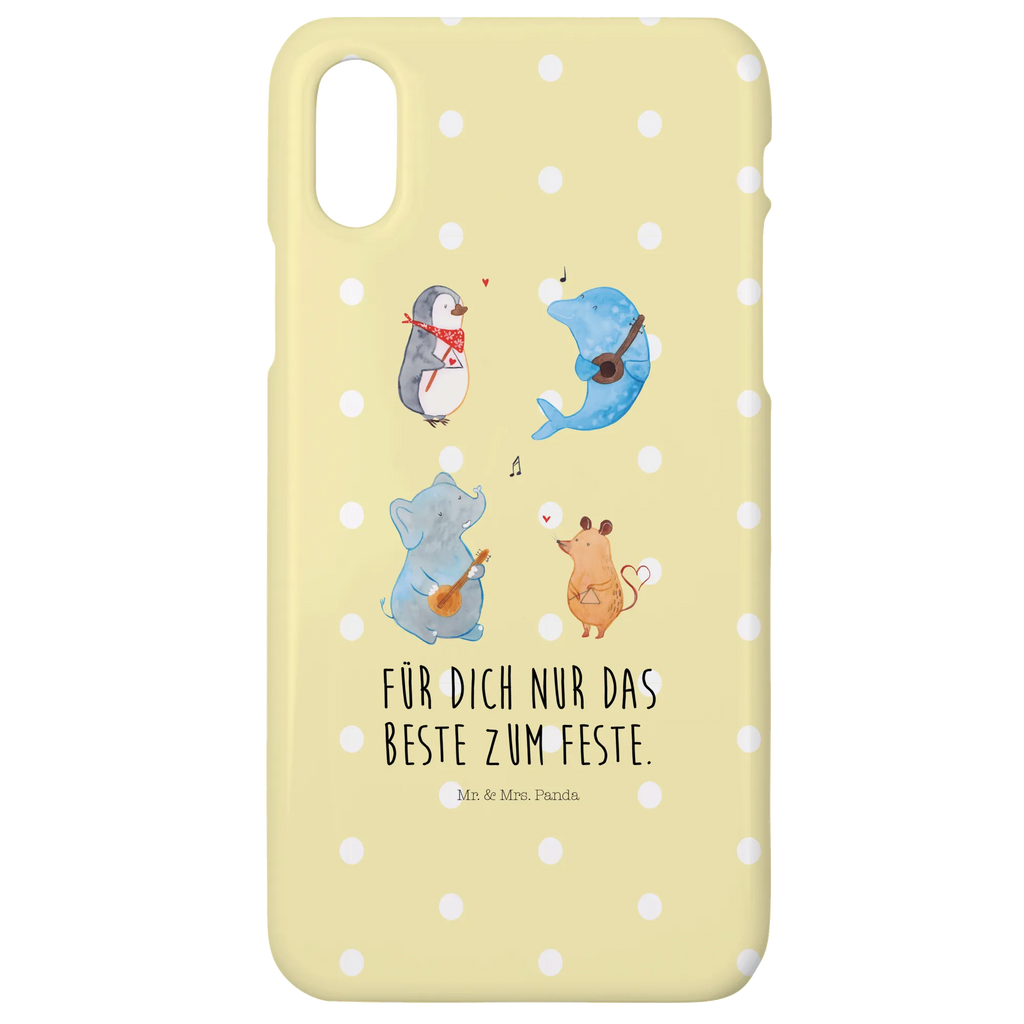 Handyhülle Big Band Handyhülle, Handycover, Cover, Handy, Hülle, Iphone 10, Iphone X, Tiermotive, Gute Laune, lustige Sprüche, Tiere, Hund, Pinguin, Maus, Elefant, Delfin, Gitarre, Band, Triangel, Musikanten, Musik