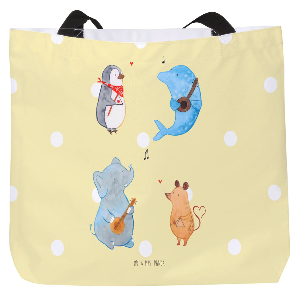 Shopper Big Band Beutel, Einkaufstasche, Tasche, Strandtasche, Einkaufsbeutel, Shopper, Schultasche, Freizeittasche, Tragebeutel, Schulbeutel, Alltagstasche, Tiermotive, Gute Laune, lustige Sprüche, Tiere, Hund, Pinguin, Maus, Elefant, Delfin, Gitarre, Band, Triangel, Musikanten, Musik