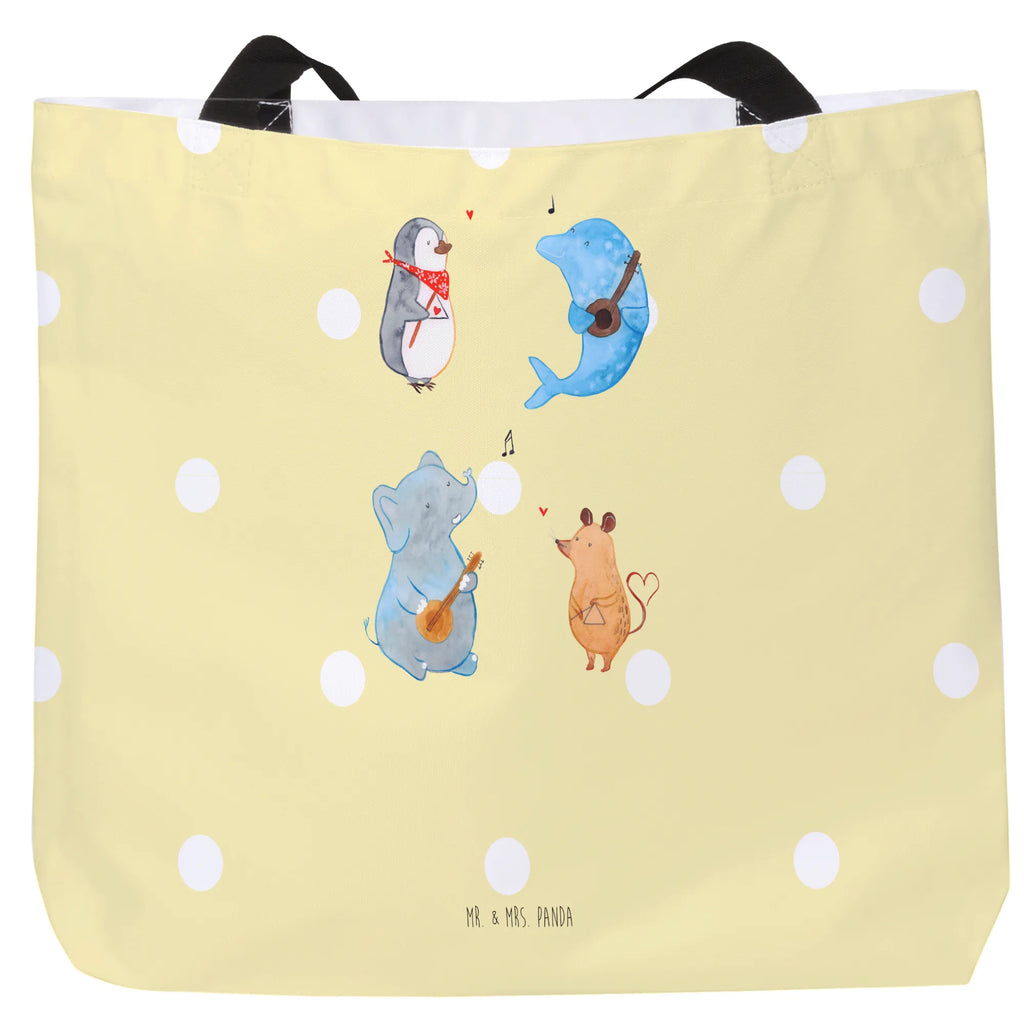 Shopper Big Band Beutel, Einkaufstasche, Tasche, Strandtasche, Einkaufsbeutel, Shopper, Schultasche, Freizeittasche, Tragebeutel, Schulbeutel, Alltagstasche, Tiermotive, Gute Laune, lustige Sprüche, Tiere, Hund, Pinguin, Maus, Elefant, Delfin, Gitarre, Band, Triangel, Musikanten, Musik