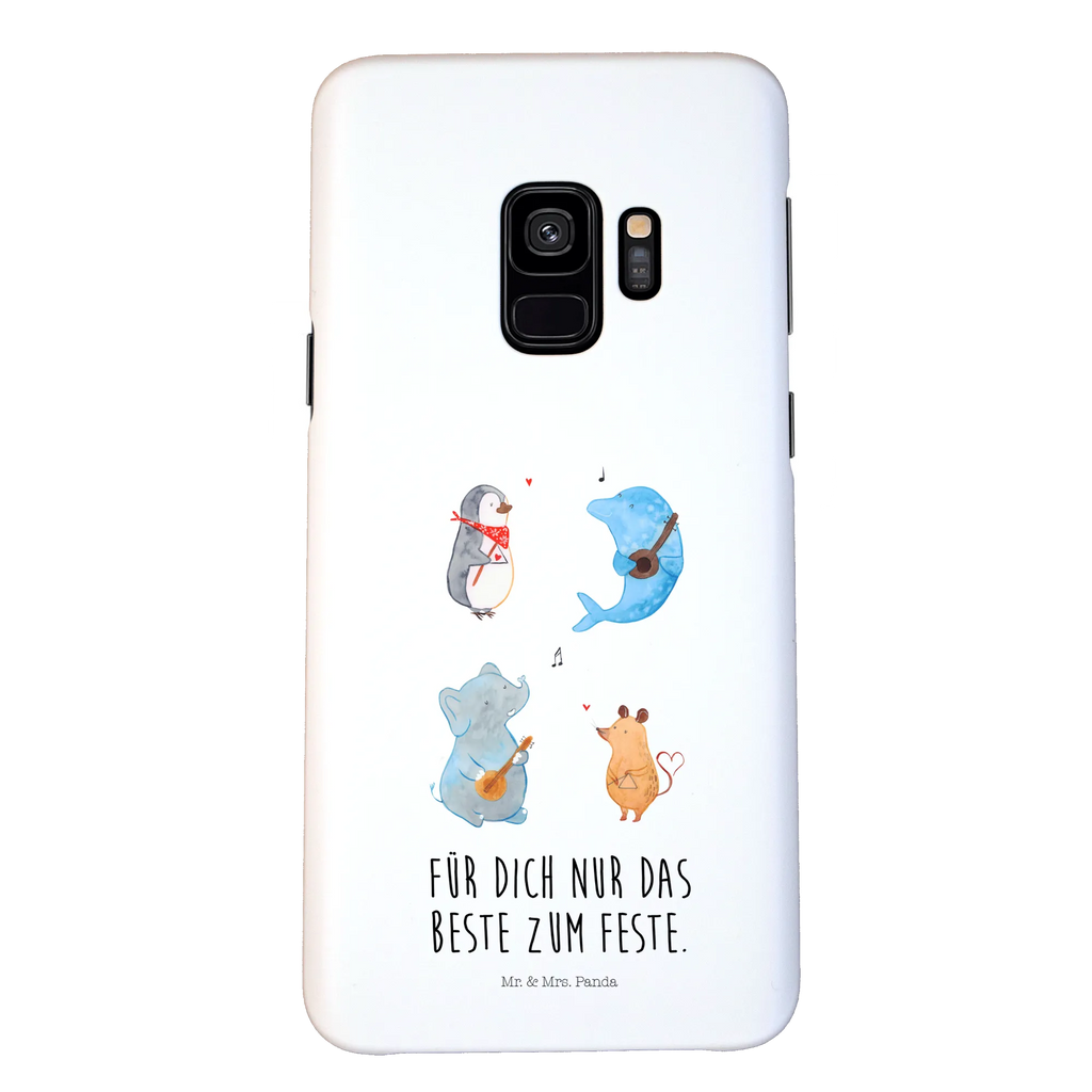 Handyhülle Big Band Handyhülle, Handycover, Cover, Handy, Hülle, Iphone 10, Iphone X, Tiermotive, Gute Laune, lustige Sprüche, Tiere, Hund, Pinguin, Maus, Elefant, Delfin, Gitarre, Band, Triangel, Musikanten, Musik