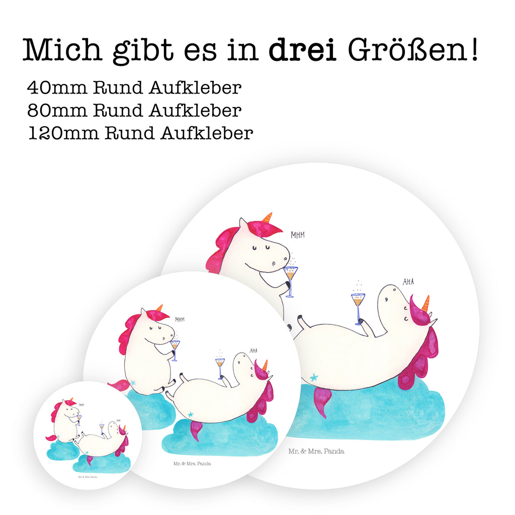 Rund Aufkleber Einhörner Sekt Sticker, Aufkleber, Etikett, Einhorn, Einhörner, Einhorn Deko, Pegasus, Unicorn, Freundinnen, Freundin, BFF, Sekt, Mädelsabend, Spaß, Party, Korken, Anstoßen, Beste