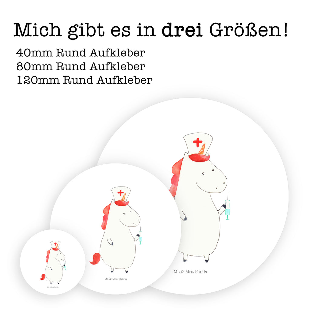 Rund Aufkleber Einhorn Krankenschwester Sticker, Aufkleber, Etikett, Einhorn, Einhörner, Einhorn Deko, Pegasus, Unicorn, Krankenschwester Geschenk, Krankenpfleger Geschenk, Krankenpflegerin, Krankenschwester Dankeschön, Krankenhaus, Ärztin Geschenk