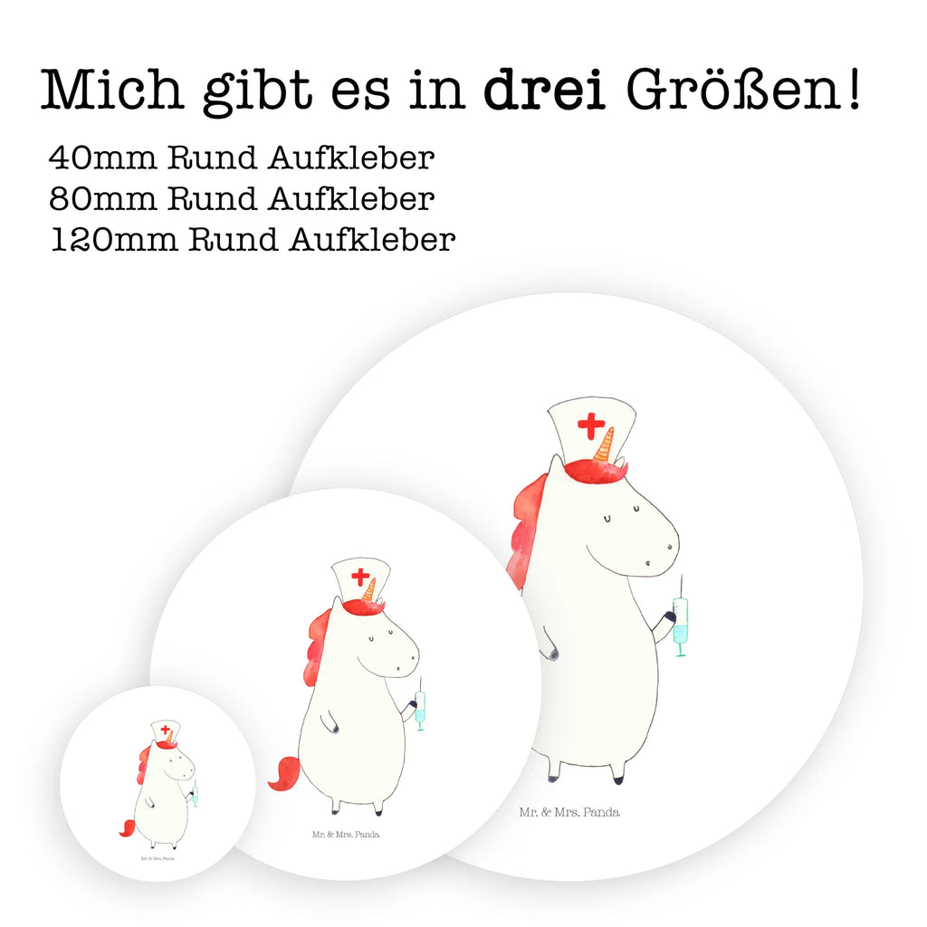 Rund Aufkleber Einhorn Krankenschwester Sticker, Aufkleber, Etikett, Einhorn, Einhörner, Einhorn Deko, Pegasus, Unicorn, Krankenschwester Geschenk, Krankenpfleger Geschenk, Krankenpflegerin, Krankenschwester Dankeschön, Krankenhaus, Ärztin Geschenk