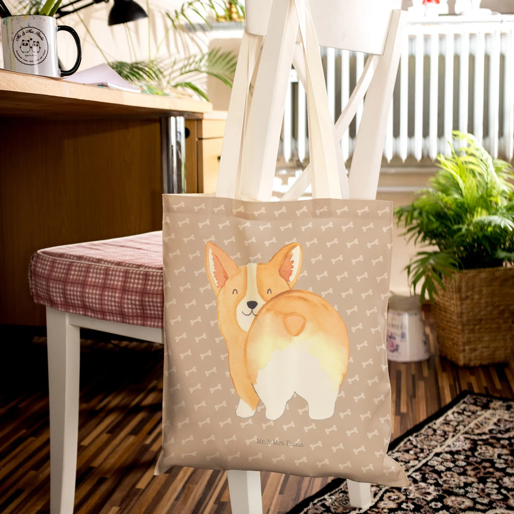 Einkaufstasche Corgi Po Tragetasche, Tasche, Beutel, Stofftasche, Baumwolltasche, Umhängetasche, Shopper, Einkaufstasche, Beuteltasche, Hund, Hundemotiv, Haustier, Hunderasse, Tierliebhaber, Hundebesitzer, Sprüche, Corgie, Hundeliebe, Motivation, Selbstliebe, Spruch