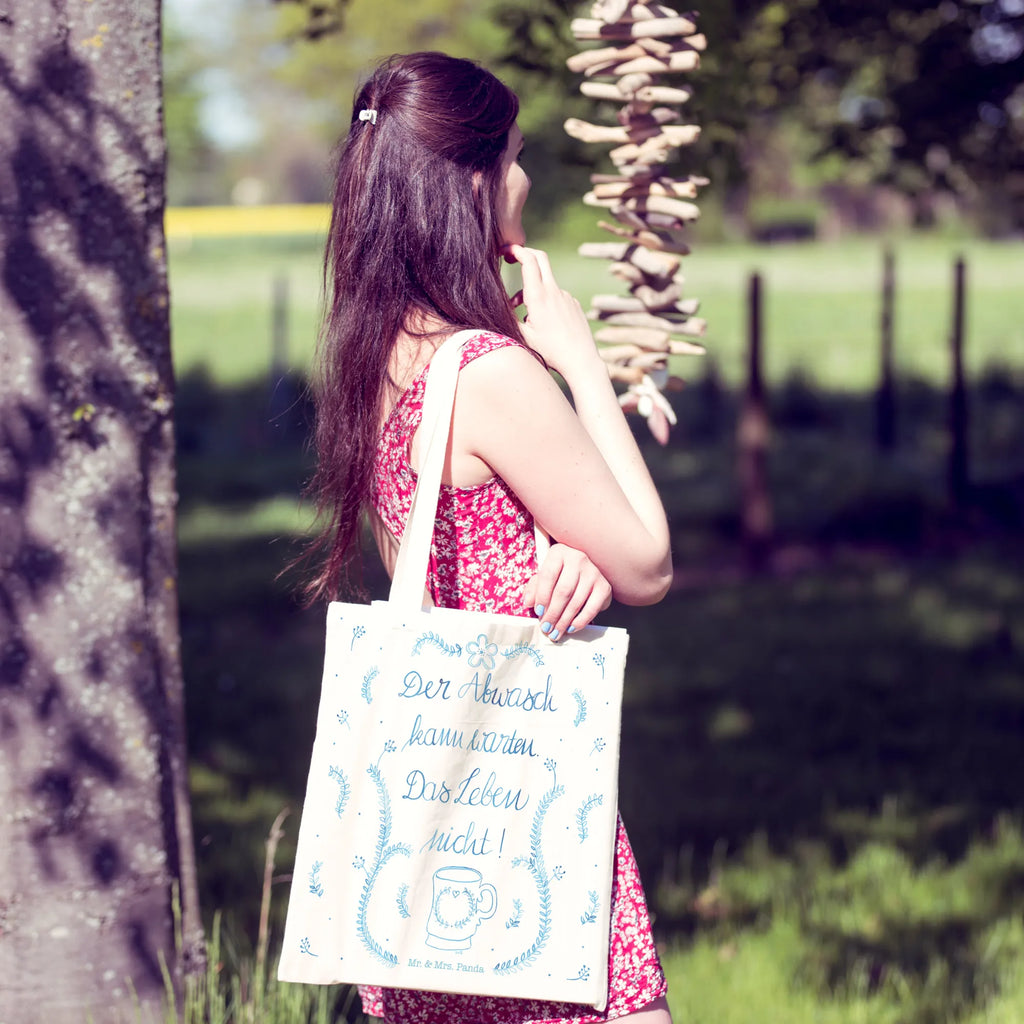 Einkaufstasche Der Abwasch kann warten Tragetasche, Tasche, Beutel, Stofftasche, Baumwolltasche, Umhängetasche, Shopper, Einkaufstasche, Beuteltasche, Blumen Deko, Frühlings Deko, Sommer Deko, Dekoration, positive Botschaft, Naturliebhaber, Outdoor, Natur, Abenteuer, Lebensweisheit, Weisheit, Küche Deko, Küche Spruch, Abwasch, Küchendienst, Leben Spruch, Geschenk Reise