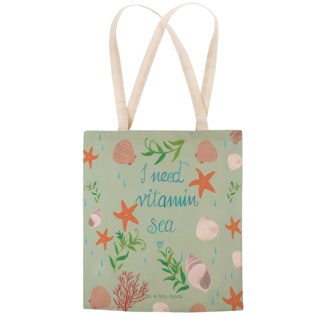 Einkaufstasche Vitamin Sea Tragetasche, Tasche, Beutel, Stofftasche, Baumwolltasche, Umhängetasche, Shopper, Einkaufstasche, Beuteltasche, Blumen Deko, Frühlings Deko, Sommer Deko, Dekoration, positive Botschaft, Naturliebhaber, Outdoor, Natur, Abenteuer, Vitamin Sea, See, Schwimmen Spruch, Schwimmer Geschenk, Strand Urlaub, Wasserratte Geschenk, Urlaub am Meer