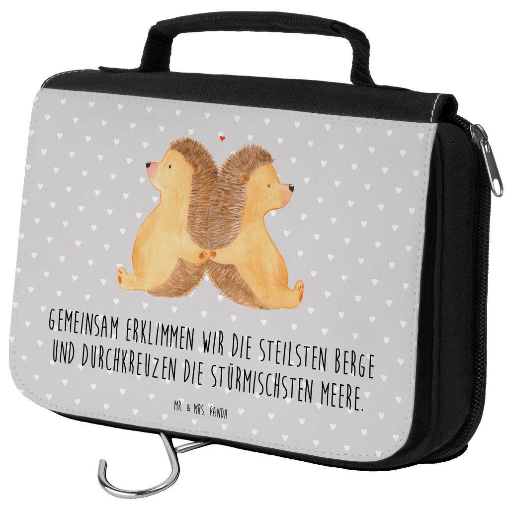 Kulturbeutel Igel händchenhaltend Kulturbeutel, Zum Aufhängen, Waschtasche, Kosmetiktasche, Damen, Herren, Aufbewahrungstasche, Schminktasche, Kosmetikbeutel, Organizer, Kulturtasche, Schminkutensil, Liebe, Partner, Freund, Freundin, Ehemann, Ehefrau, Heiraten, Verlobung, Heiratsantrag, Liebesgeschenk, Jahrestag, Hocheitstag, Igel, Igelliebe, Hand in Hand, Liebesbeweis, große Liebe, Liebesbotschaft, Hochzeit, Lieblingsmensch, Gemeinsamkeit, Love, Geschenk für zwei