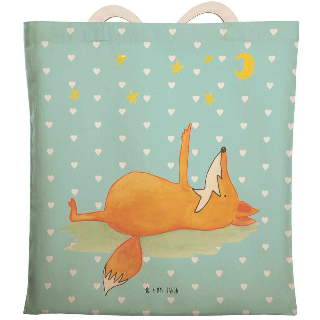 Einkaufstasche Fuchs Sterne Tragetasche, Tasche, Beutel, Stofftasche, Baumwolltasche, Umhängetasche, Shopper, Einkaufstasche, Beuteltasche, Fuchs, Füchse, tröstende Worte, Spruch positiv, Spruch schön, Romantik, Always Look on the Bright Side of Life