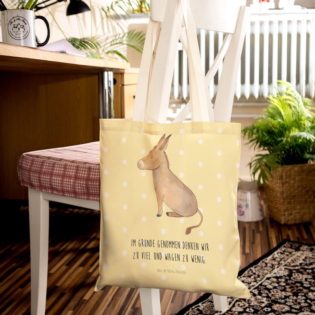 Einkaufstasche Esel Tragetasche, Tasche, Beutel, Stofftasche, Baumwolltasche, Umhängetasche, Shopper, Einkaufstasche, Beuteltasche, Tiermotive, Gute Laune, lustige Sprüche, Tiere, Esel, Weisheit, Lebensmut, Lebensglück, Ziel, Lebensziel, Mut, erfolg, tapferkeit, positive gedanken, zuversicht