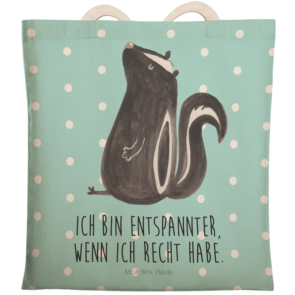 Einkaufstasche Stinktier sitzend Tragetasche, Tasche, Beutel, Stofftasche, Baumwolltasche, Umhängetasche, Shopper, Einkaufstasche, Beuteltasche, Stinktier, Skunk, Wildtier, Raubtier, Stinker, Stinki, Spruch, Büro, Recht, Besserwisser