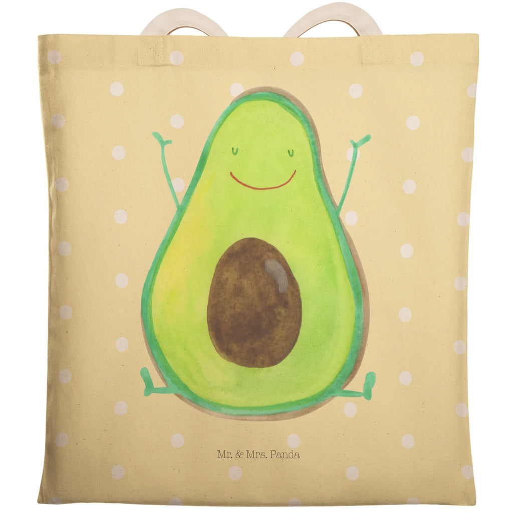 Einkaufstasche Avocado Happy Tragetasche, Tasche, Beutel, Stofftasche, Baumwolltasche, Umhängetasche, Shopper, Einkaufstasche, Beuteltasche, Avocado, Veggie, Vegan, Gesund, Chaos