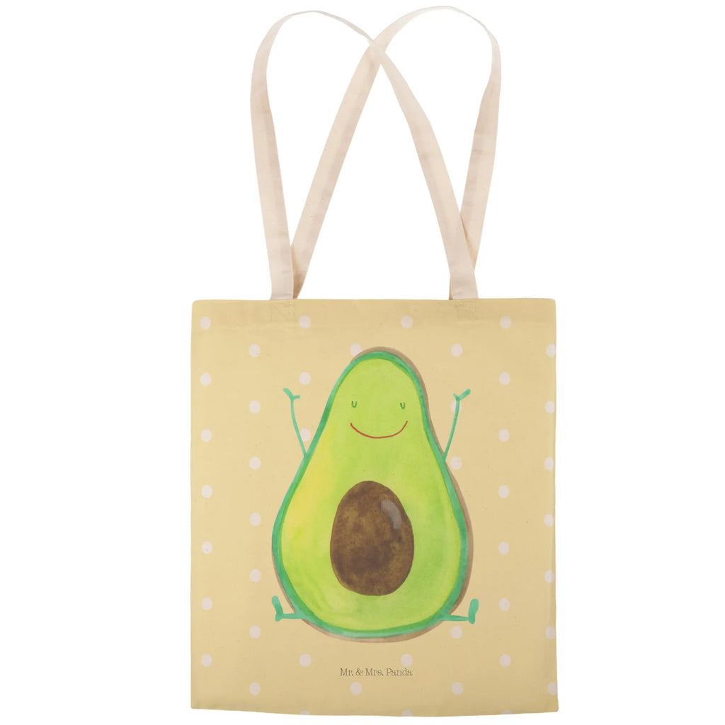 Einkaufstasche Avocado Happy Tragetasche, Tasche, Beutel, Stofftasche, Baumwolltasche, Umhängetasche, Shopper, Einkaufstasche, Beuteltasche, Avocado, Veggie, Vegan, Gesund, Chaos