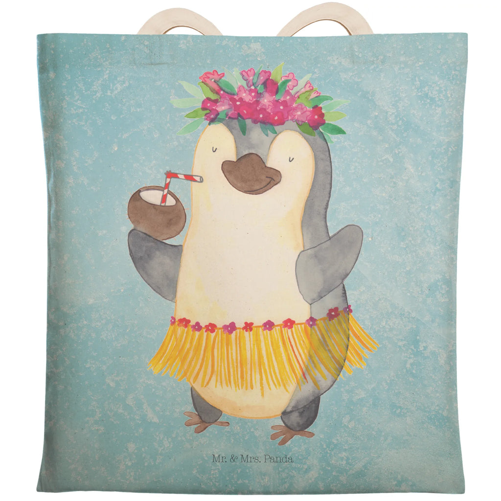 Einkaufstasche Pinguin Kokosnuss Tragetasche, Tasche, Beutel, Stofftasche, Baumwolltasche, Umhängetasche, Shopper, Einkaufstasche, Beuteltasche, Pinguin, Aloha, Hawaii, Urlaub, Kokosnuss, Pinguine