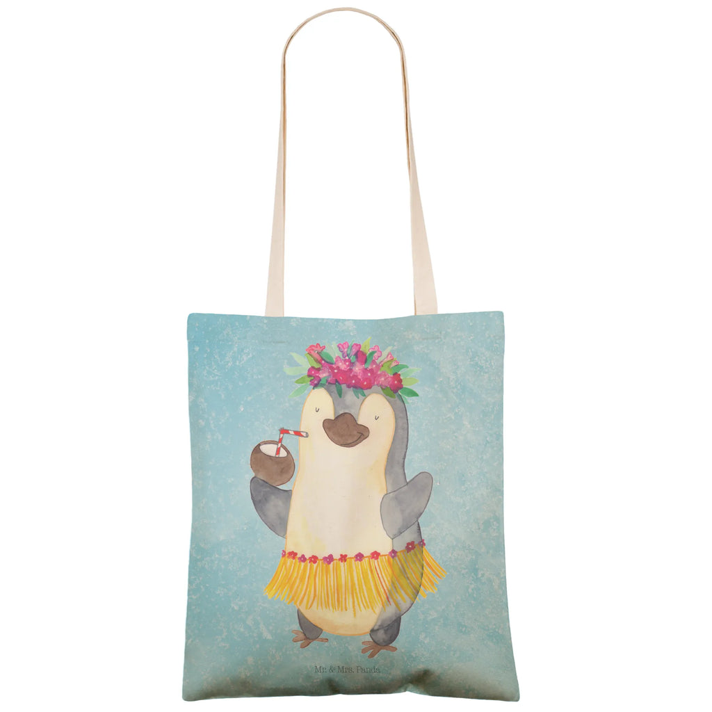 Einkaufstasche Pinguin Kokosnuss Tragetasche, Tasche, Beutel, Stofftasche, Baumwolltasche, Umhängetasche, Shopper, Einkaufstasche, Beuteltasche, Pinguin, Aloha, Hawaii, Urlaub, Kokosnuss, Pinguine