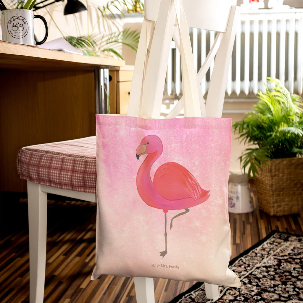 Einkaufstasche Flamingo classic Tragetasche, Tasche, Beutel, Stofftasche, Baumwolltasche, Umhängetasche, Shopper, Einkaufstasche, Beuteltasche, Flamingo, Einzigartig, Selbstliebe, Stolz, ich, für mich, Spruch, Freundin, Freundinnen, Außenseiter, Sohn, Tochter, Geschwister