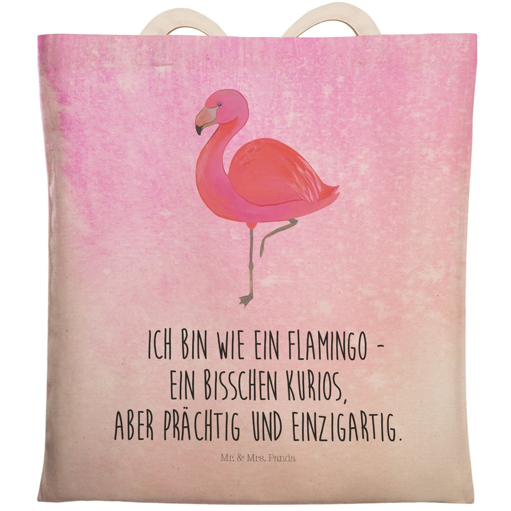 Einkaufstasche Flamingo classic Tragetasche, Tasche, Beutel, Stofftasche, Baumwolltasche, Umhängetasche, Shopper, Einkaufstasche, Beuteltasche, Flamingo, Einzigartig, Selbstliebe, Stolz, ich, für mich, Spruch, Freundin, Freundinnen, Außenseiter, Sohn, Tochter, Geschwister