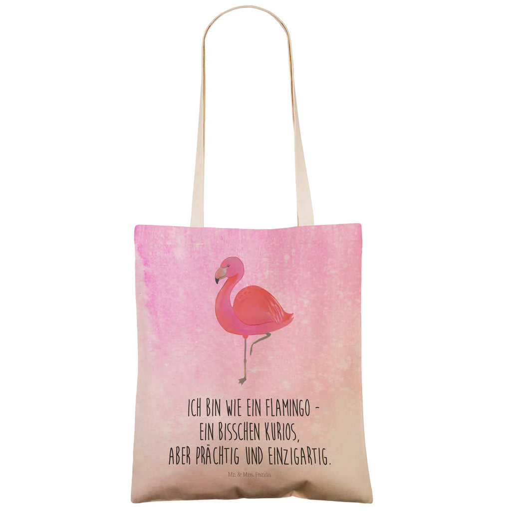 Einkaufstasche Flamingo classic Tragetasche, Tasche, Beutel, Stofftasche, Baumwolltasche, Umhängetasche, Shopper, Einkaufstasche, Beuteltasche, Flamingo, Einzigartig, Selbstliebe, Stolz, ich, für mich, Spruch, Freundin, Freundinnen, Außenseiter, Sohn, Tochter, Geschwister