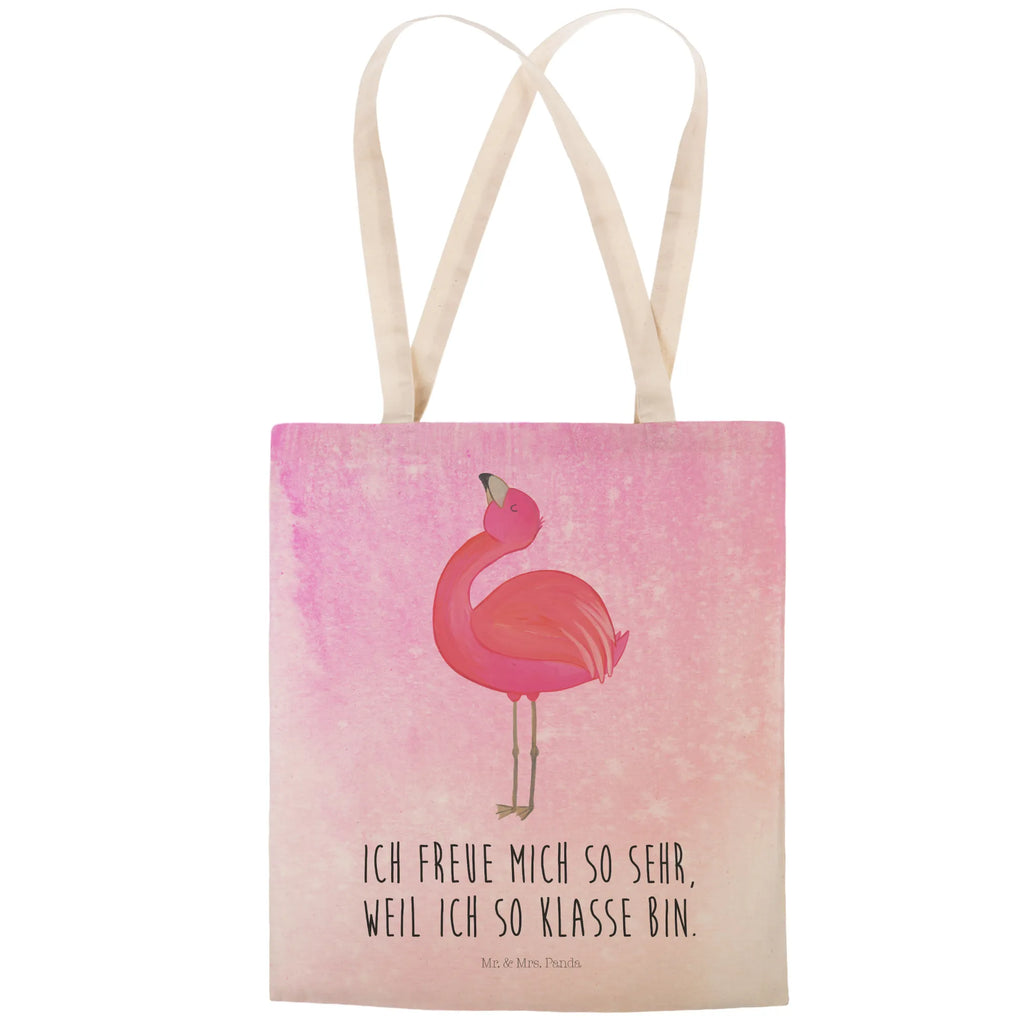 Einkaufstasche Flamingo stolz Tragetasche, Tasche, Beutel, Stofftasche, Baumwolltasche, Umhängetasche, Shopper, Einkaufstasche, Beuteltasche, Flamingo, stolz, Freude, Selbstliebe, Selbstakzeptanz, Freundin, beste Freundin, Tochter, Mama, Schwester