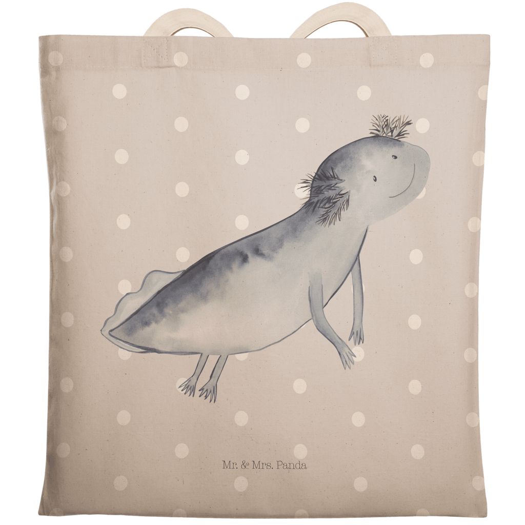 Einkaufstasche Axolotl Schwimmen Tragetasche, Tasche, Beutel, Stofftasche, Baumwolltasche, Umhängetasche, Shopper, Einkaufstasche, Beuteltasche, Axolotl, Molch, Axolot, Schwanzlurch, Lurch, Lurche, Problem, Probleme, Lösungen, Motivation